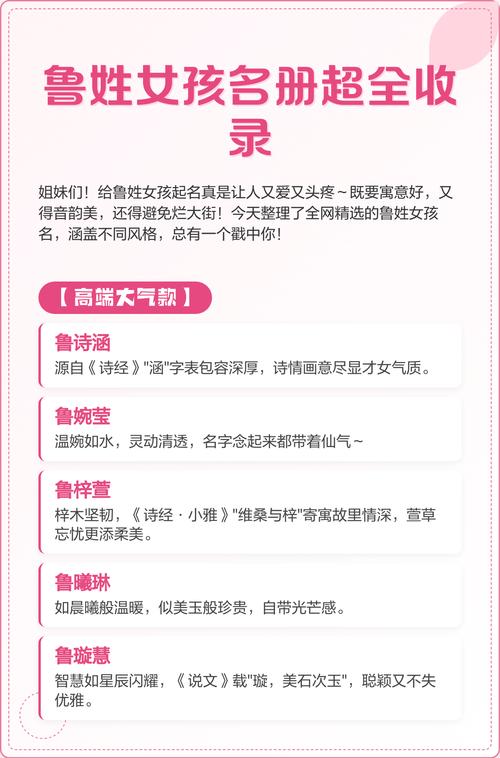 鲁姓气质女宝宝名字有哪些，能否推荐几个既优雅又有内涵的？