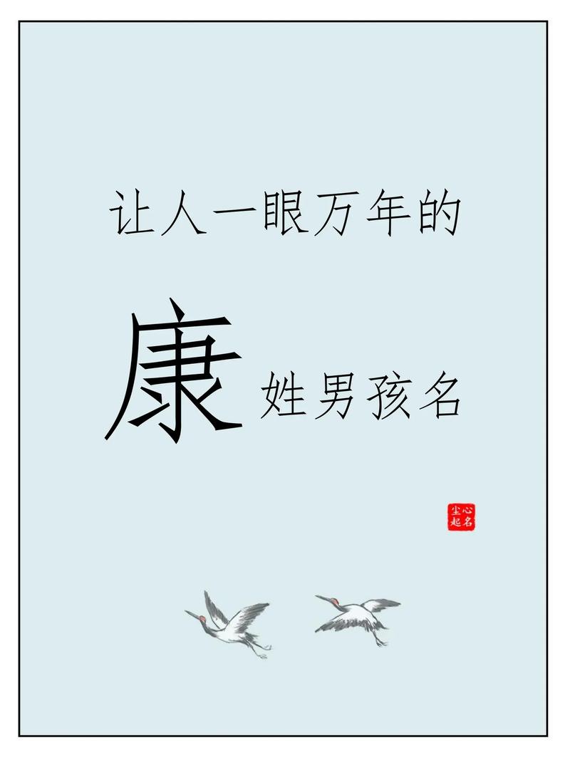 康姓男孩名字中朗朗上口的，有没有什么好听的推荐呢？