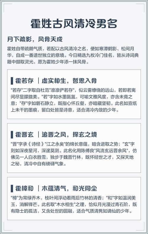 霍姓男宝宝取名，有没有既创意又吉祥的名字推荐呢？