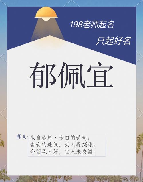 姓郁的女孩取什么含义好的名字？