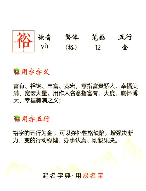 裕字五行属什么？女孩取名寓意裕字有哪些？