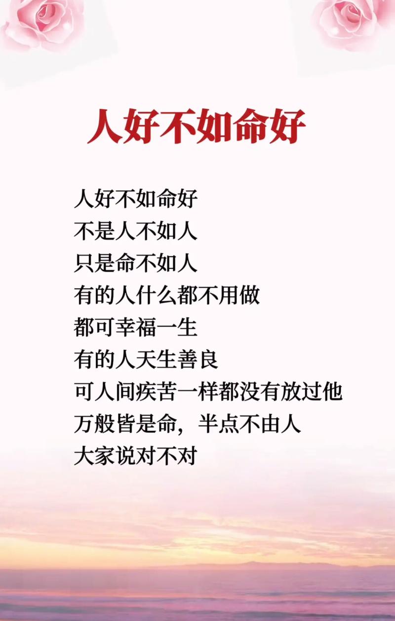 命不好心却好的下一句是什么？