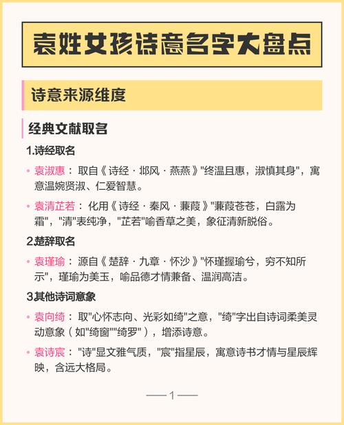 袁姓女孩名字中带有诗意，有没有什么特别有诗意的名字推荐呢？