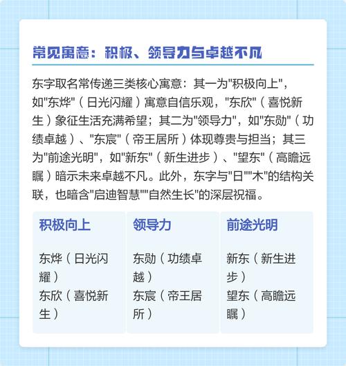 东字取名寓意男孩有哪些美好含义？