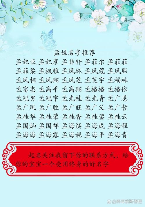 孟姓才智出众的女孩，取个什么名字既文雅又显智慧呢？