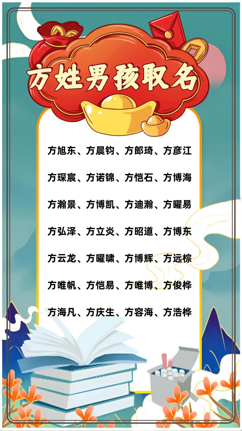 方姓优美大方的男孩名字，有没有什么好听的推荐呢？