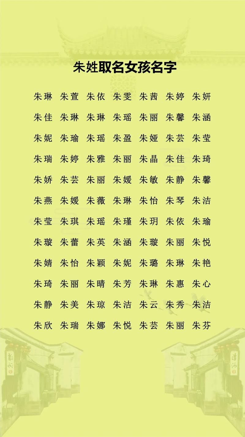 姓朱的女孩起个有诗意的名字，有没有什么好建议呢？