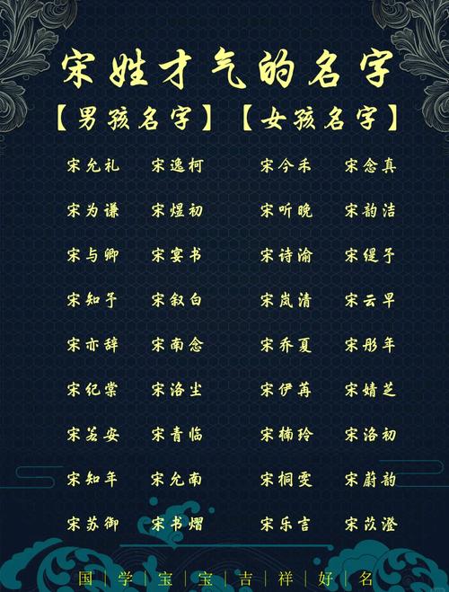 宋姓有涵养的小男孩叫什么名字呢？有没有什么寓意美好的名字推荐？