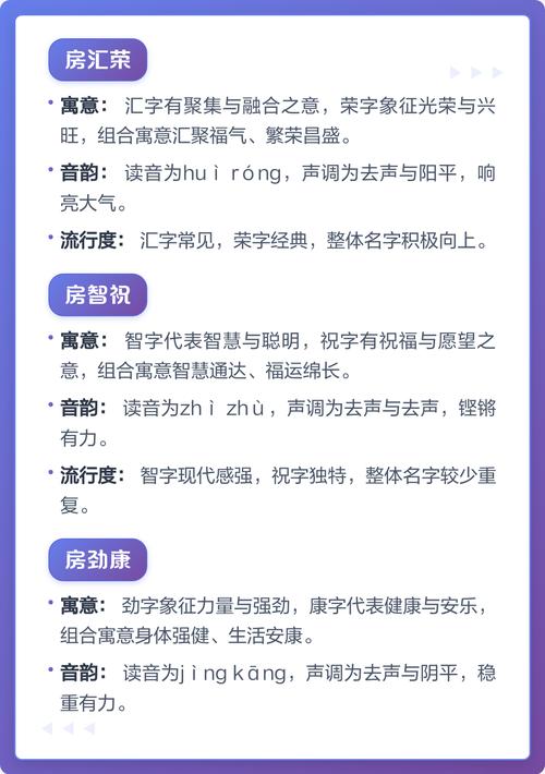 房姓男孩名字中，有哪些名字既优美又适合男孩？