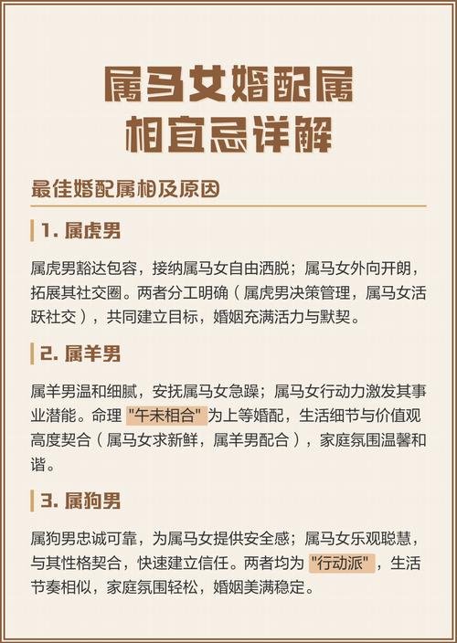 属马女和哪个属相蕞匹配，又与哪个属相相克呢？