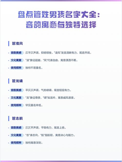 姓管的男孩取个有创意的名字，有没有什么好建议？