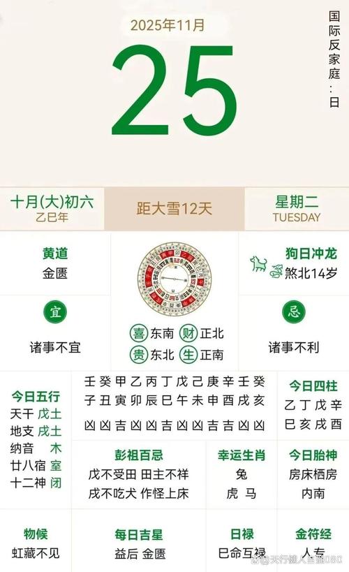 2025年11月25日农历十月初六动土吉日适合建筑房屋吗？