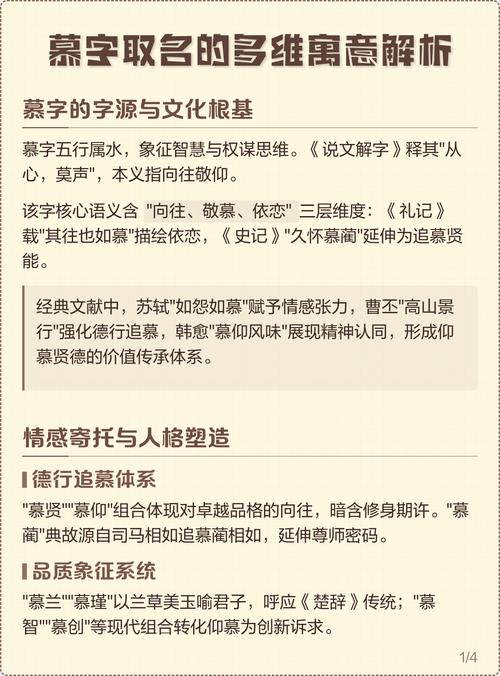 慕字取名寓意女孩，有没有什么美好的寓意可依分享？