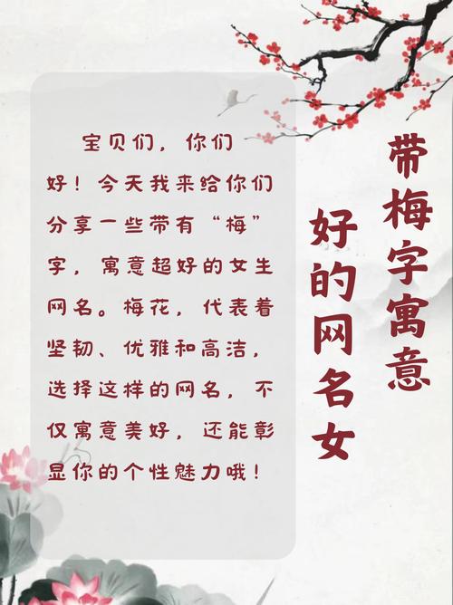 梅字取名寓意女孩，有哪些美好的象征和深层含义呢？