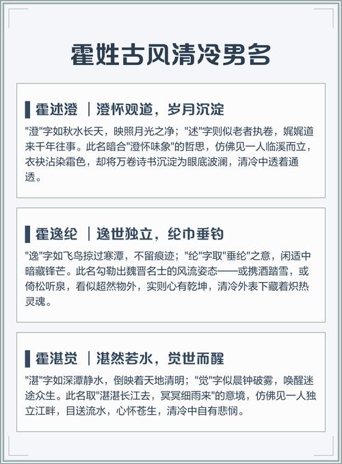 霍姓男宝宝取名，有没有既创意又吉祥的名字推荐呢？