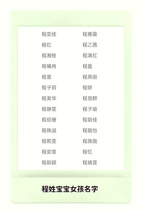 程姓有灵气的小男孩，取个什么名字既文雅又吉祥呢？