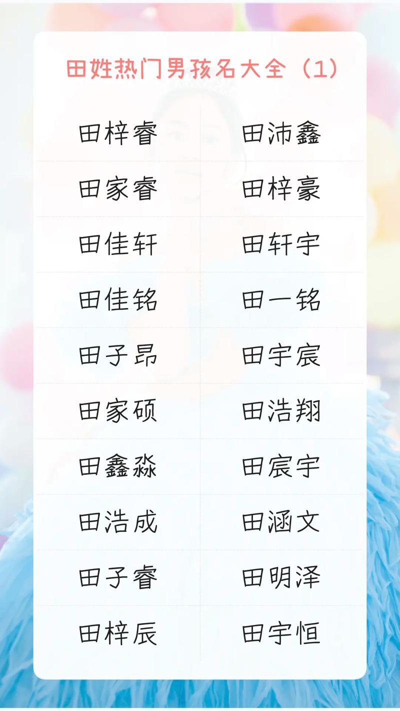 姓田的男孩有没有一个既冷门又独特的名字叫田逸轩？