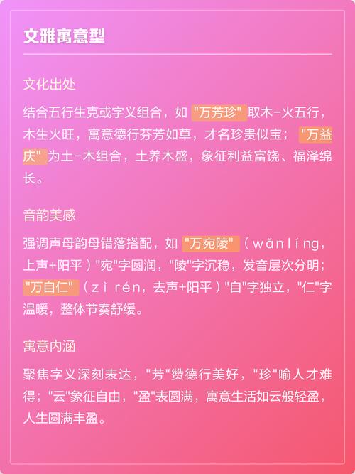如何根据风水或五行原理为万姓女宝宝取一个有涵养的名字？