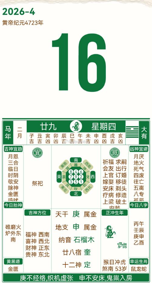 2026年4月16日农历二月廿九适合动土修造的吉日是哪天？