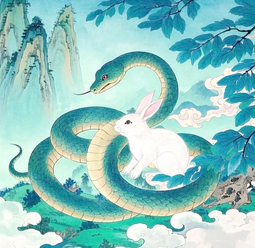 为什么蛇盘兔的传说中，盘踞的蛇总是以女性形象出现？
