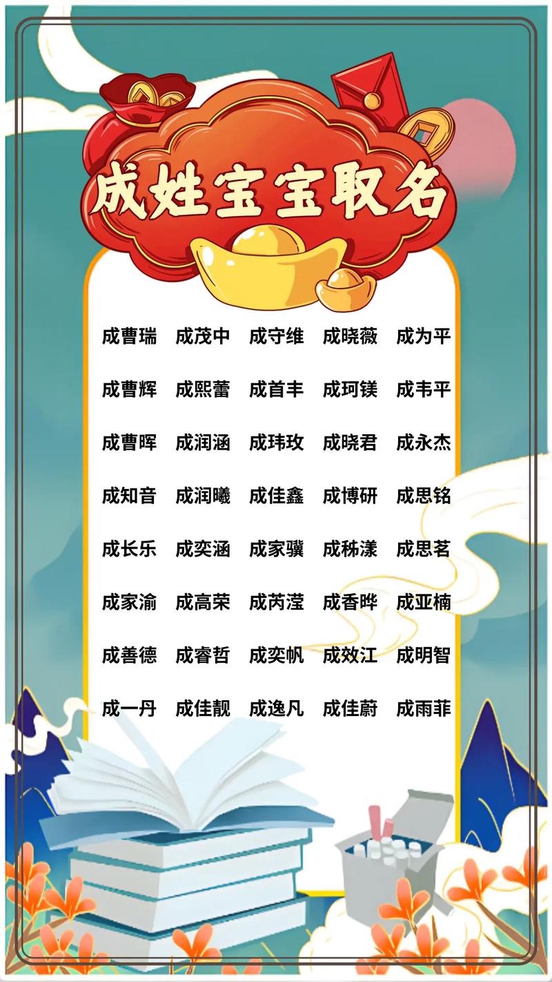 姓成的男孩取一个既体现智慧又显才气的名字叫什么好？