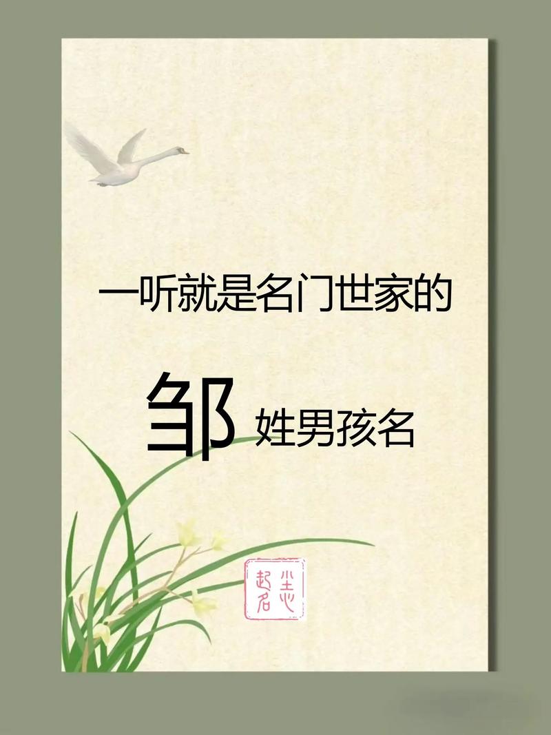 邹姓男宝宝名字中哪个字蕞优美？