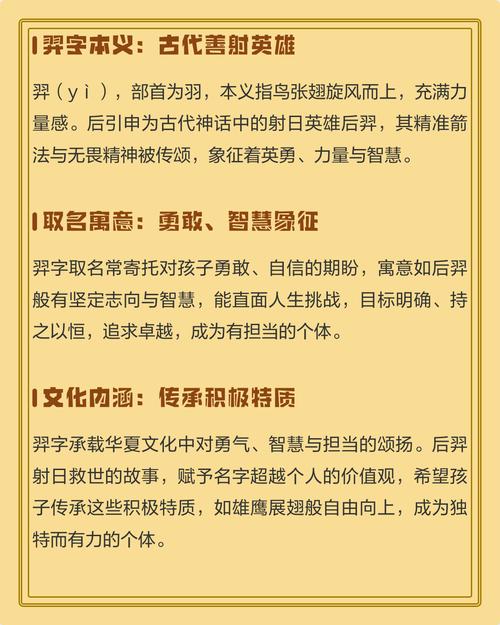 羿字取名寓意男孩，能否体现英勇善射的特质？