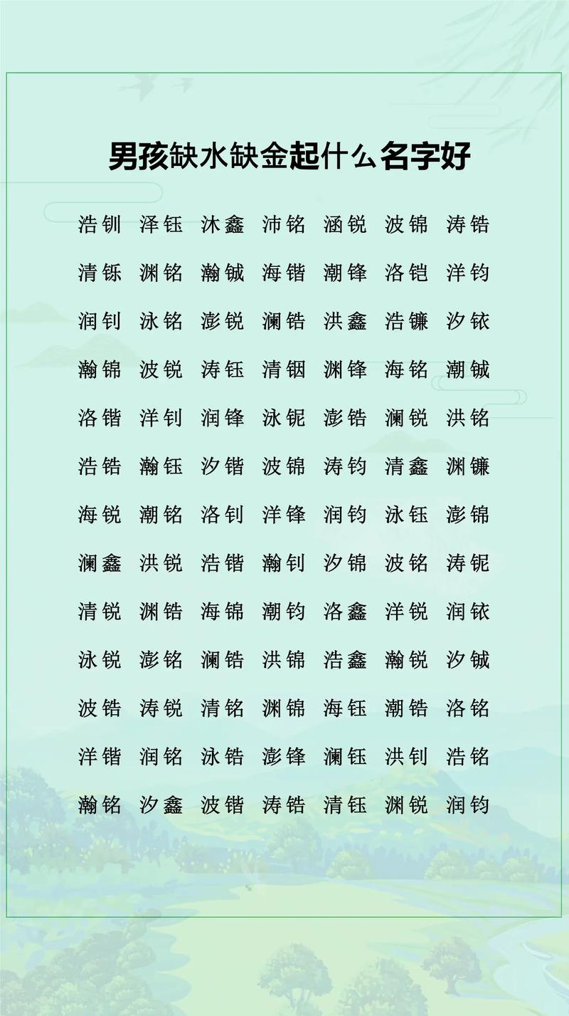 五行缺水的男孩，有没有什么霸气名字可以补缺又能彰显个性呢？