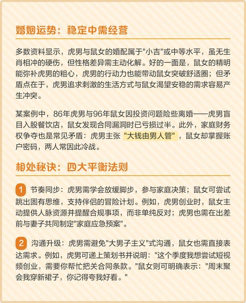 虎男与鼠女结合的婚姻是否适宜？