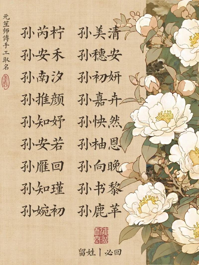 孙姓洋气女宝宝名字有哪些推荐？