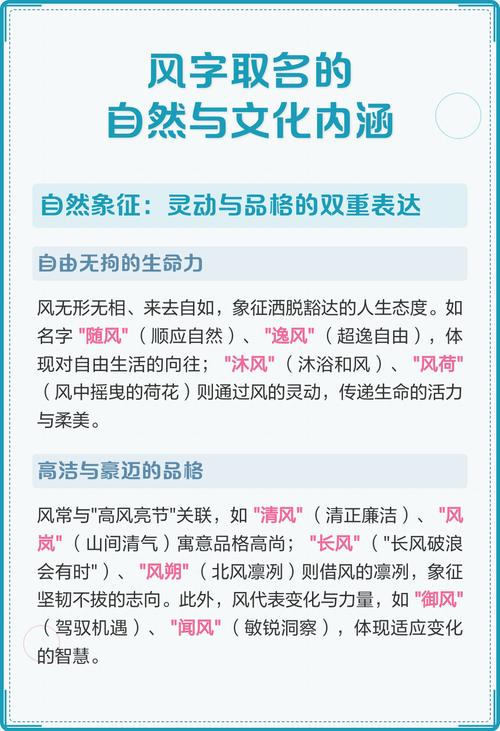 女孩用风字取名，寓意自由灵动，那么这样的名字有什么美好寓意呢？