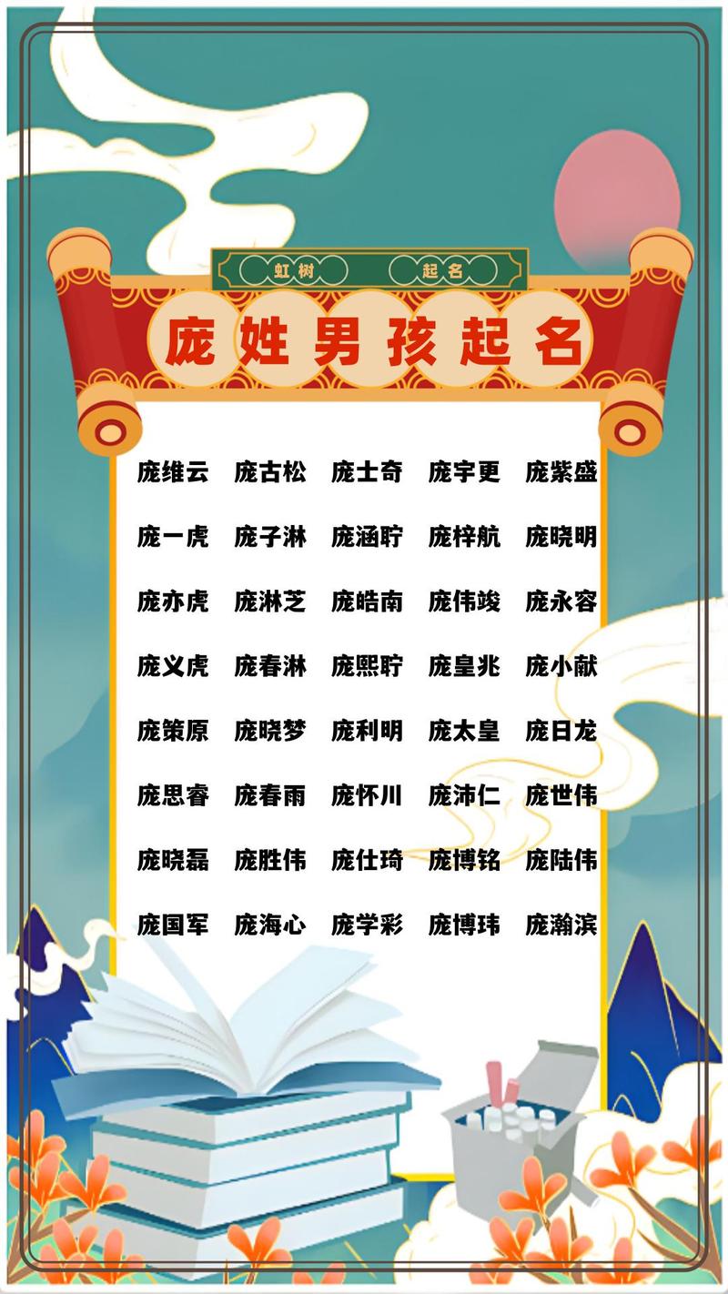 庞姓男宝宝取名时，有没有什么灵气十足的名字推荐呢？