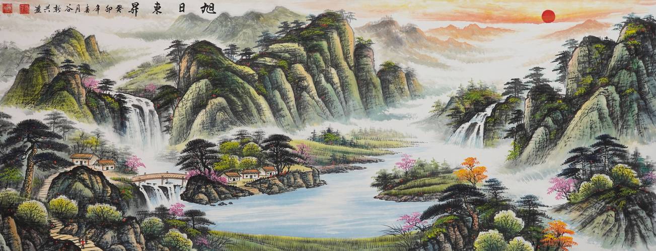 办公室东山位置适合挂什么风水画来提升运势呢？