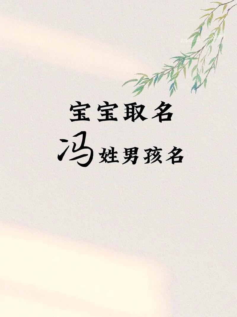 冯姓洋气男孩名字，有没有什么好听的推荐？