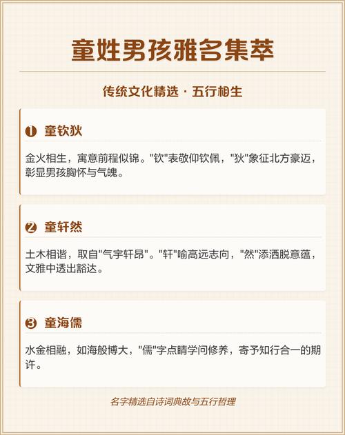 童姓气质男孩取什么名字比较好？