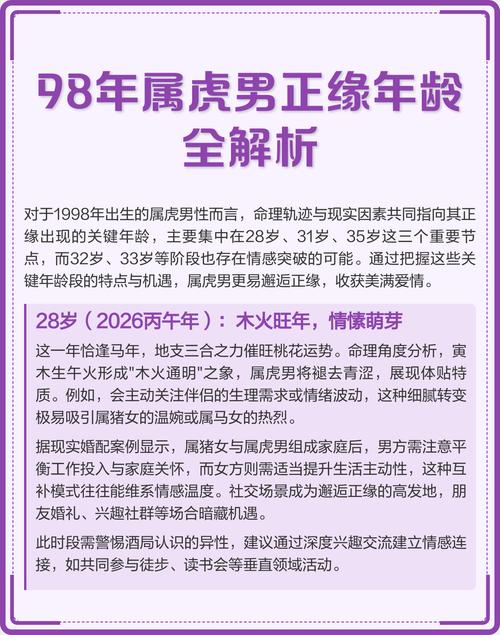 1998年出生属虎的男生，他的命理特点是什么？