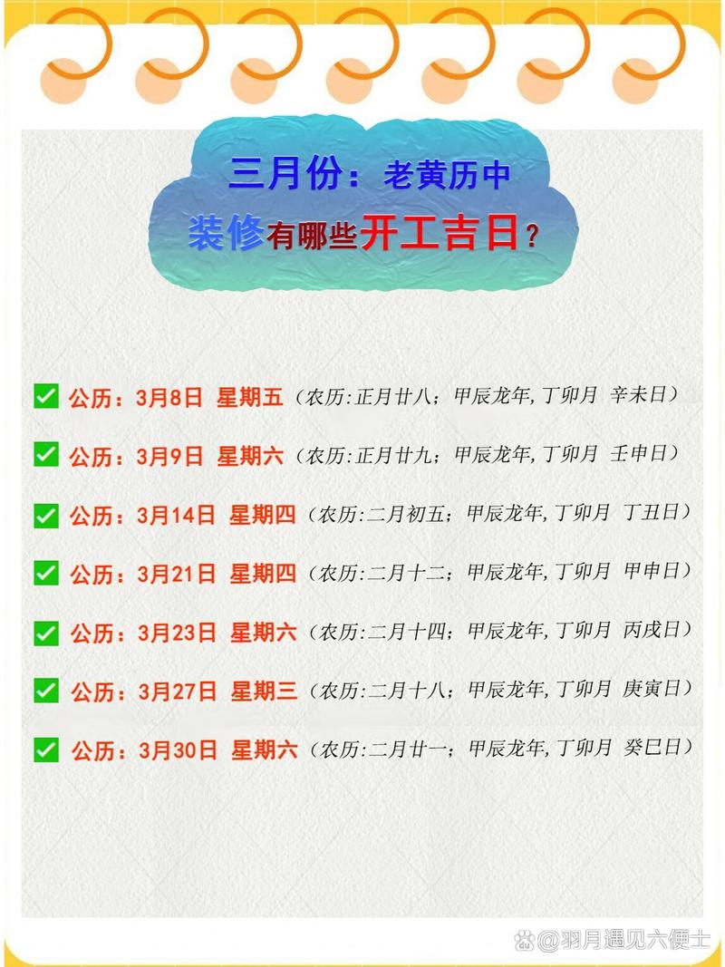 2026年3月25日农历二月初七，哪天是宜装潢的吉日？